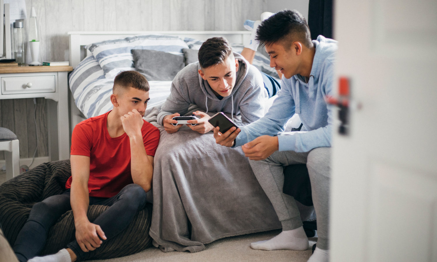 An Image of young adults in a care home