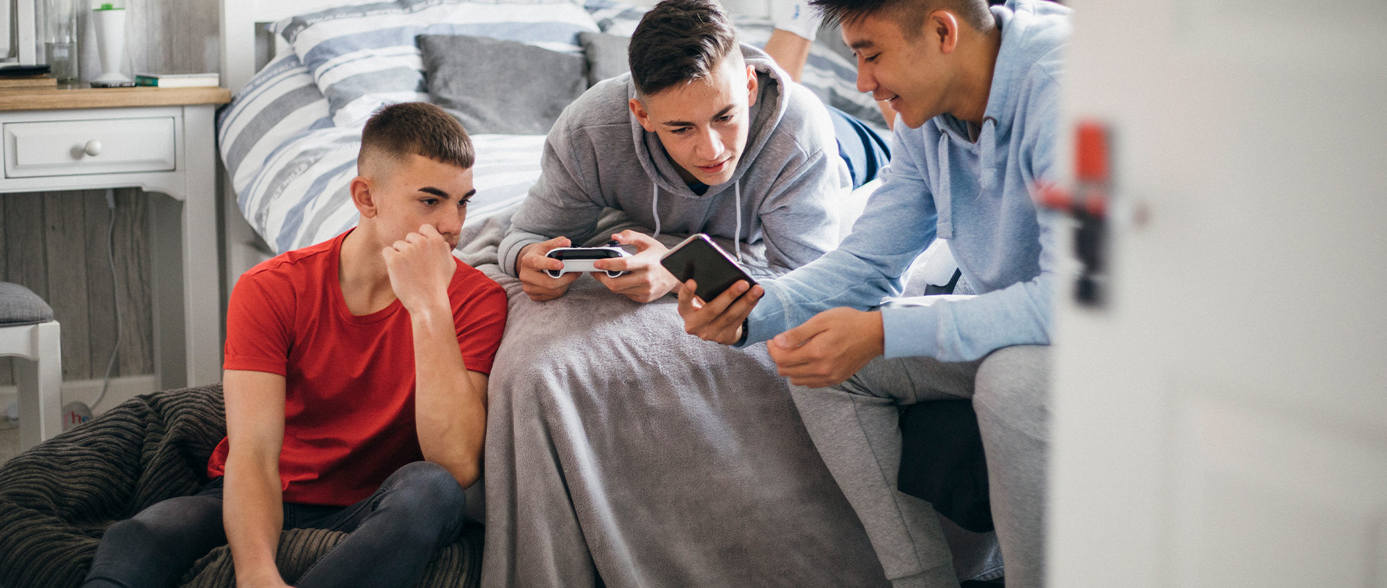 An Image of young adults in a care home