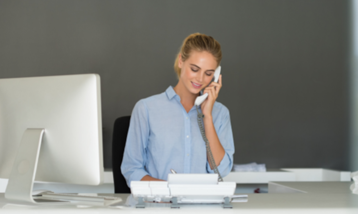 Photo of a receptionist