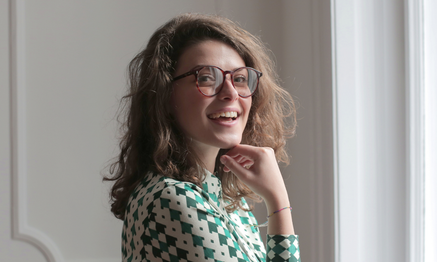 Photo of a lady looking happy and confident