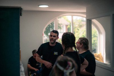 Photo of a group of people talking