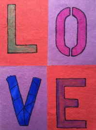 Photo of the word love hand drawn