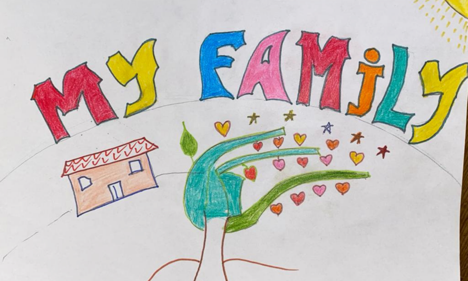 Photo of a hand drawn house