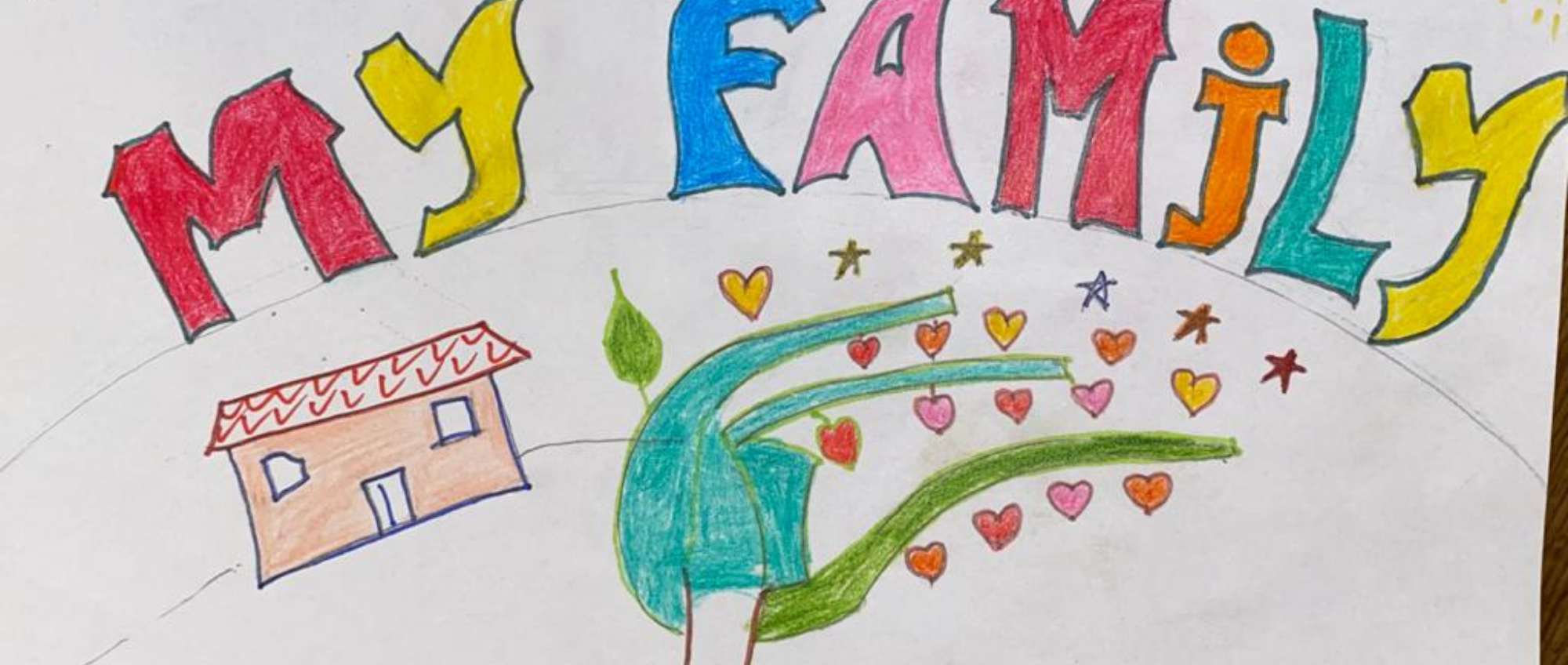 Photo of a hand drawn house