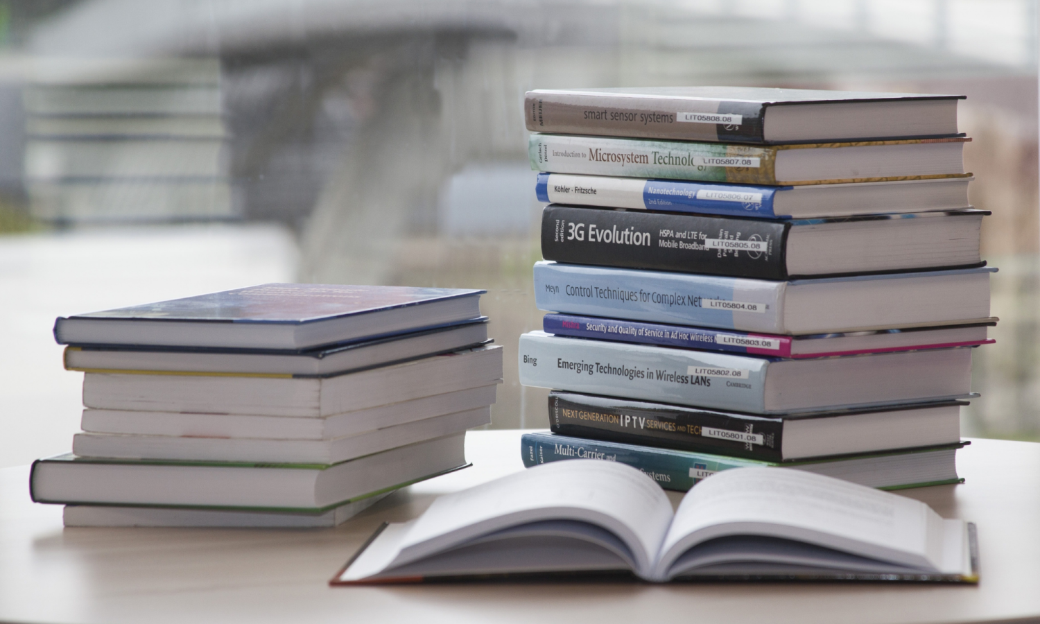 Photo of a pile of books