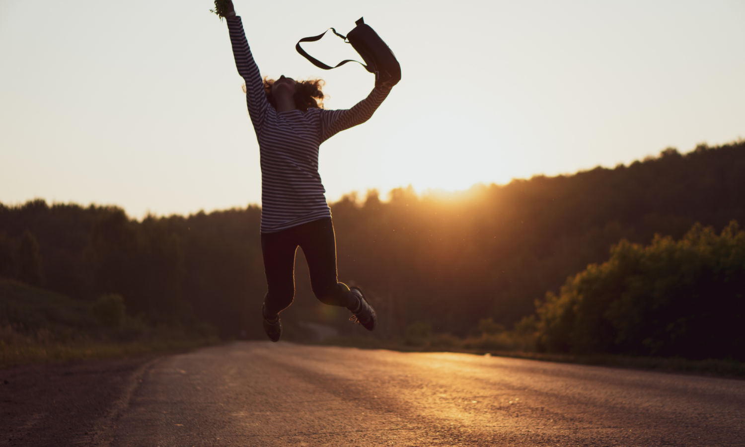 Photo of a jumping lady